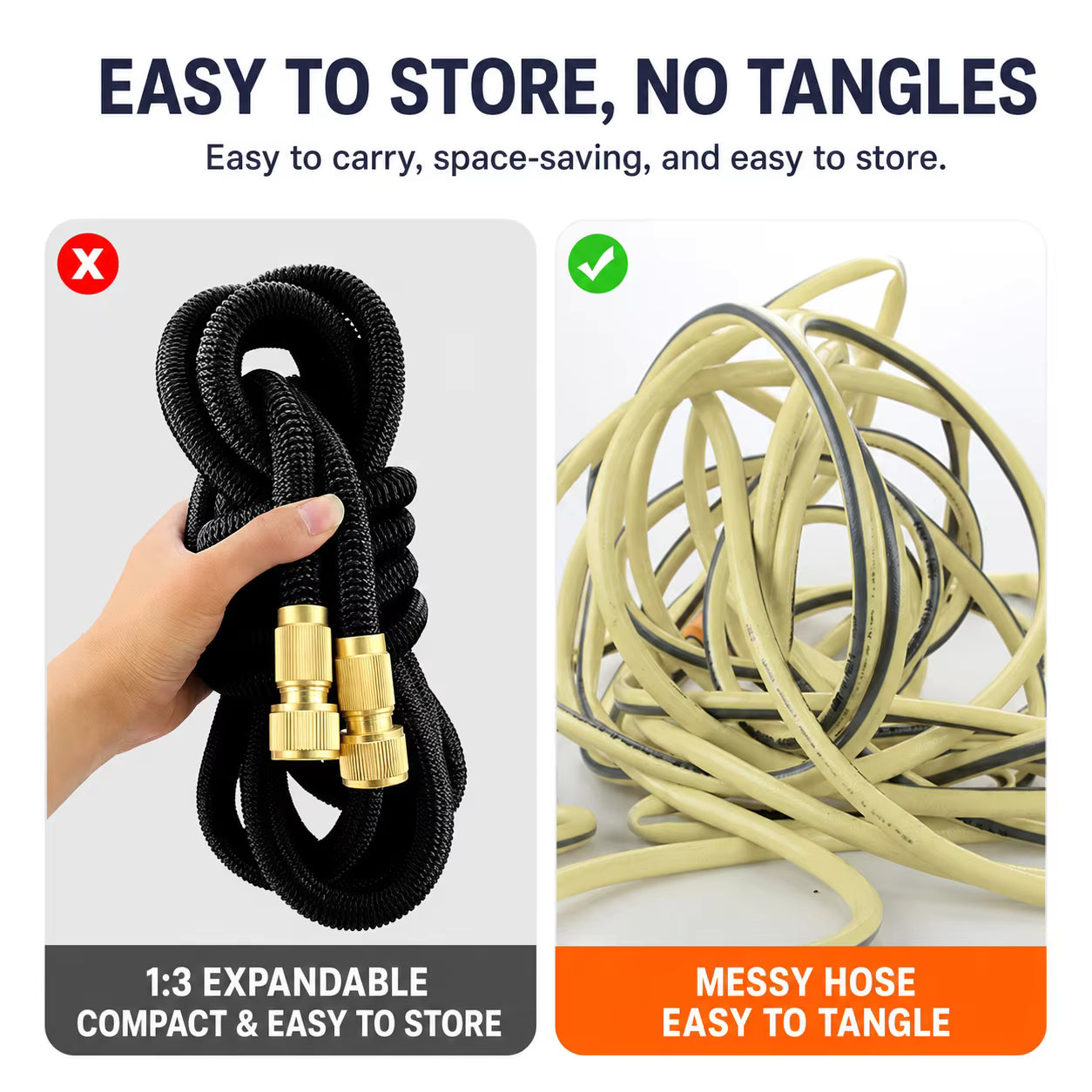 Home Garden Co Expandable Garden Hose with Brass Fittings 7.5 m