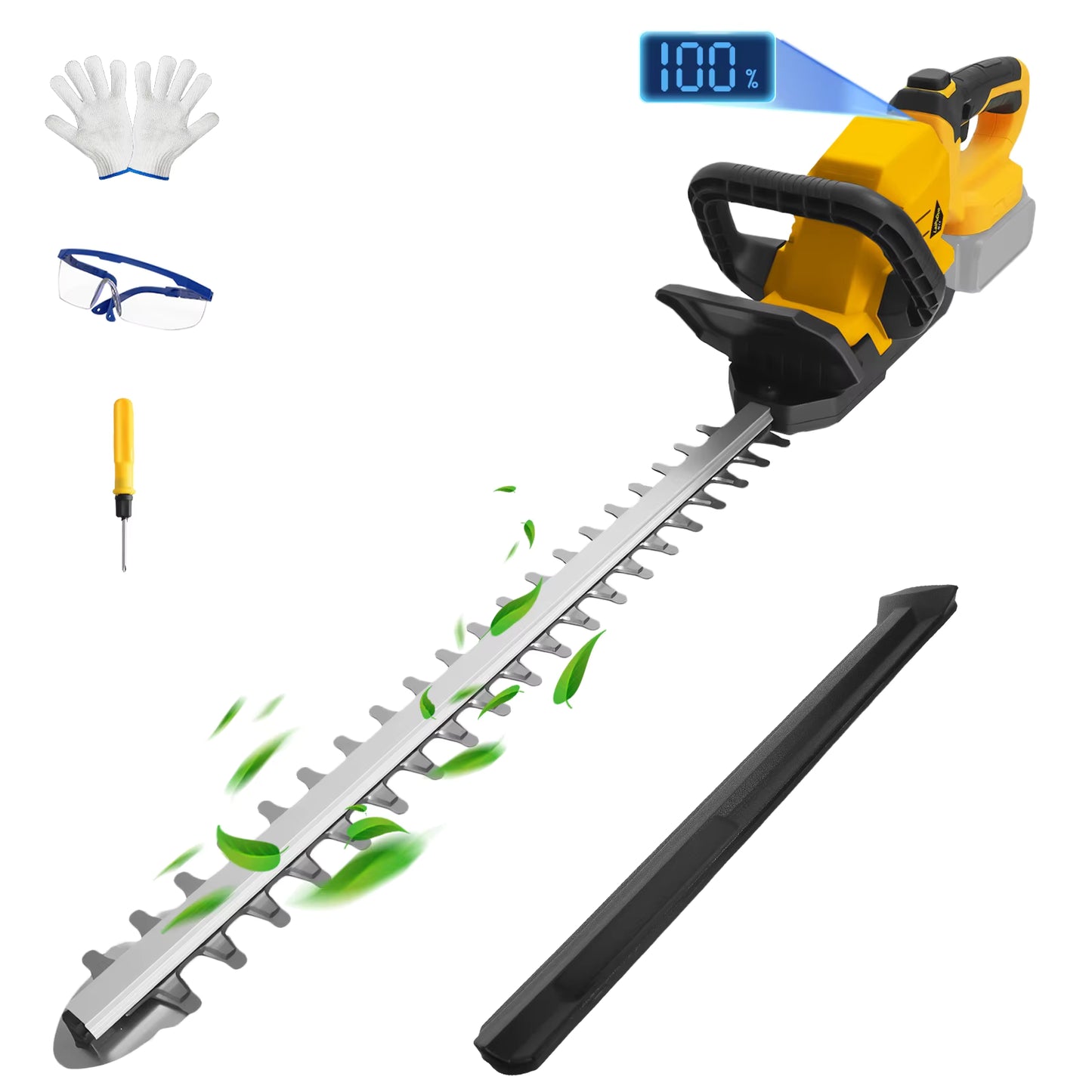 Home Garden Co - Cordless Brushless Hedge Trimmer 3000 RPM for DeWalt 20V Batteries